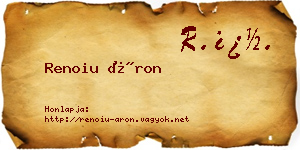 Renoiu Áron névjegykártya